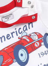 Boys Full Sleeve Racing Car Romper